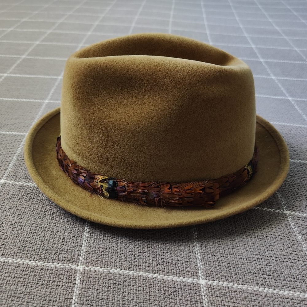 Vtg Dobbs Fifth Ave New York Feather Trimmed Fedora - Picture 5 of 11
